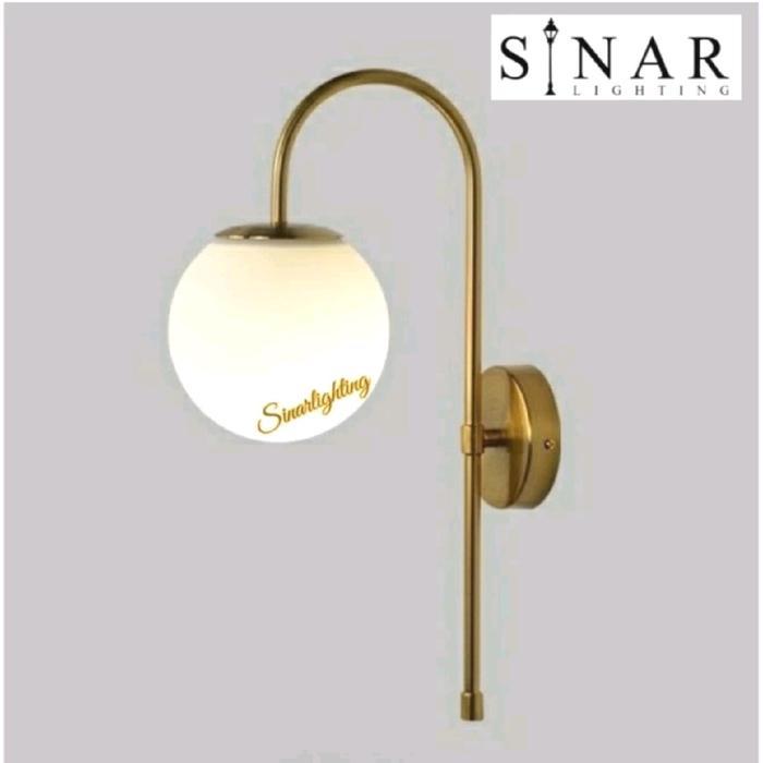 LAMPU DINDING MODERN GOLD KACA 9621