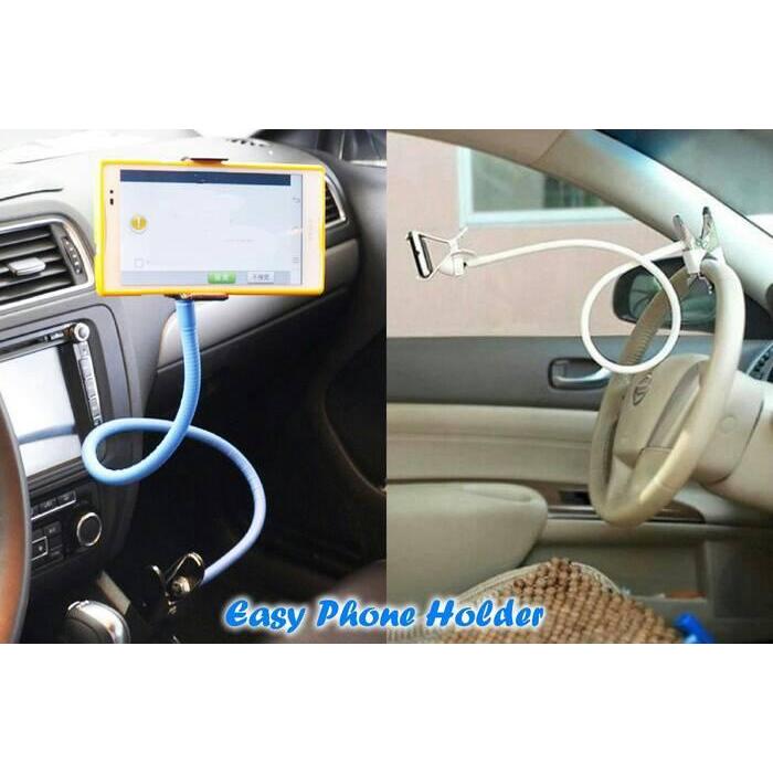 DUAL EASY PHONE HOLDER/LAZIPOD/LAZYPOD PENJEPIT HP