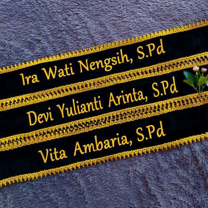 Selempang wisuda renda/sash wisuda/selendang wisuda