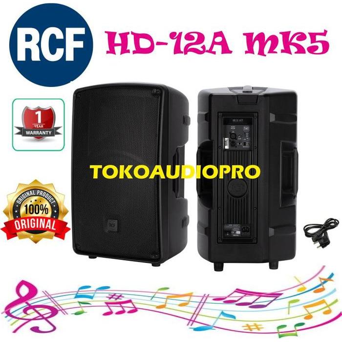 Rcf Hd 12-A Mk5 12 Inch Speaker Aktif Two Way Rcf Hd12A Mk5 Co