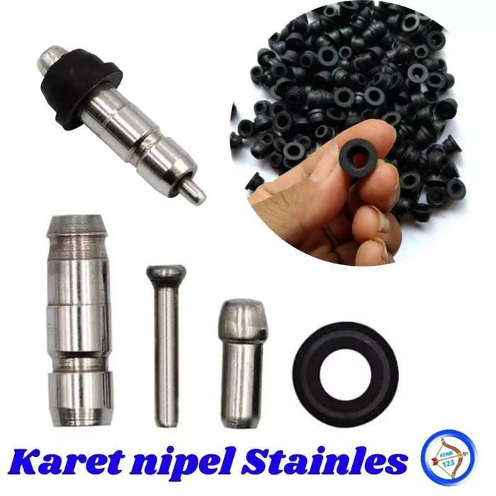 50 Pcs Karet Nipel Nipple Ayam Nepel Stainles Sel Karet Nipel Ayam Puyuh Stainles Nipel Puyuh Kode B