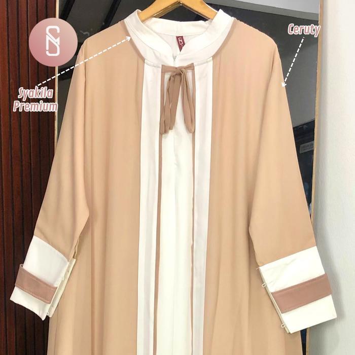 TERLARIS Myshawl Dinara Gamis Jumbo Gamis Bigsize Dress Muslim Gamis Brukat Pesta Jumbo Big Size Uk