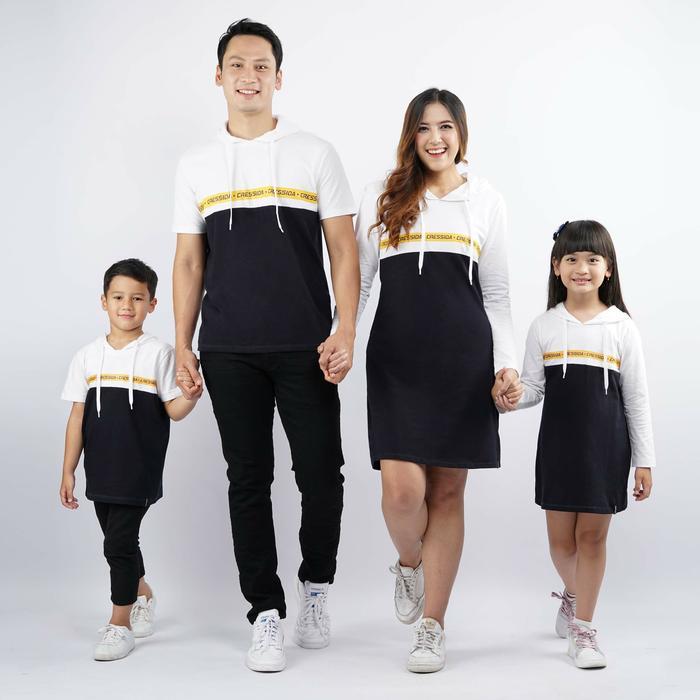 ASLI Couple Family Satu Set Lengkap Kaos Navy Putih Ar006x Ready stok