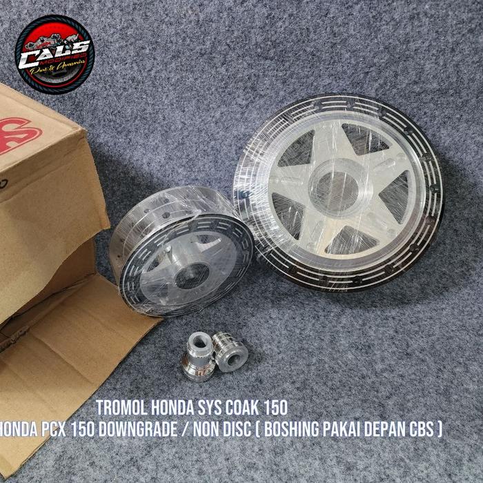 Tromol Depan Belakang Coak Custom Honda Pcx150 Downgrade Belakang Type Non Disc/Tromol Original Sys