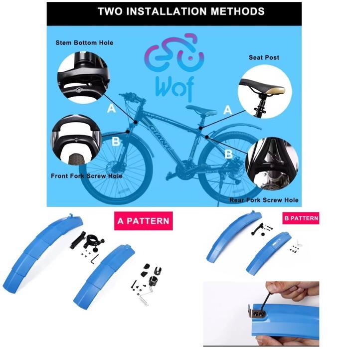 WEST BIKING 015 Fender Telescopik Spakbor Lipat Sepeda MudGuard 714015