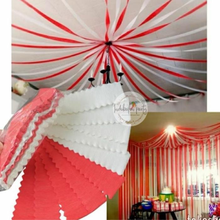 Kertas Krep / Kertas Krep Potong Merah Putih/Kertas Krep Dirgahayu Ri