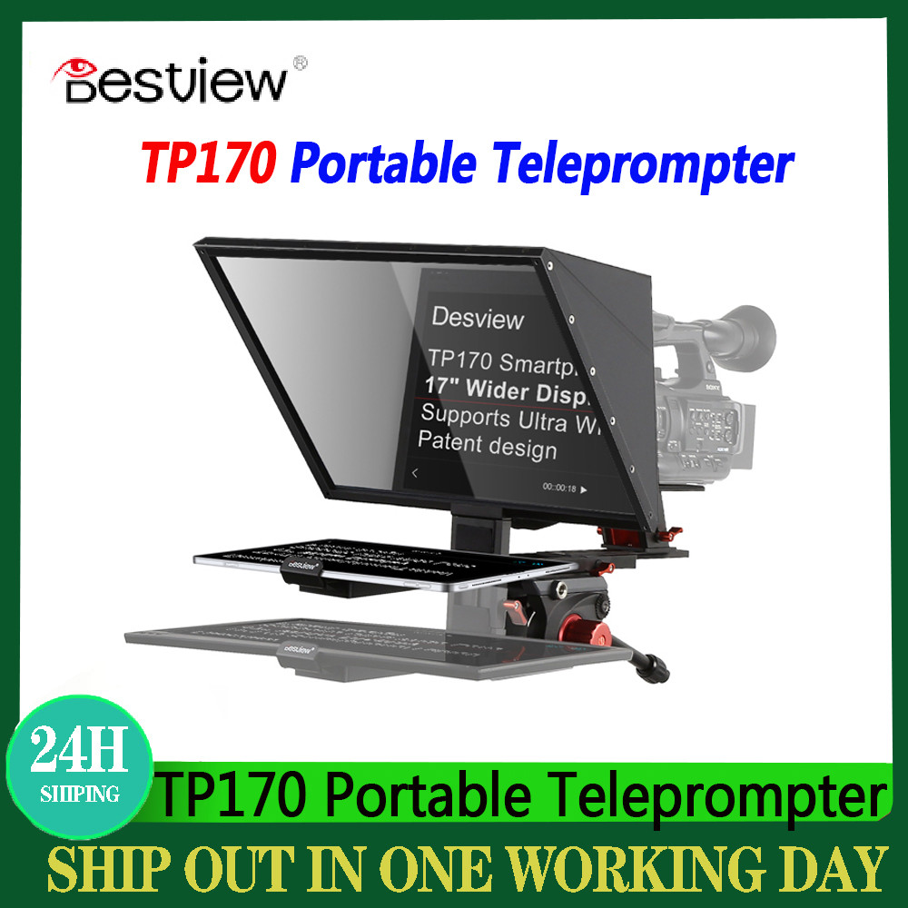 Desview Tp170 Portable Teleprompter Unrsal For Dslr Ca Photo Studio Ipad Smartphone Interview