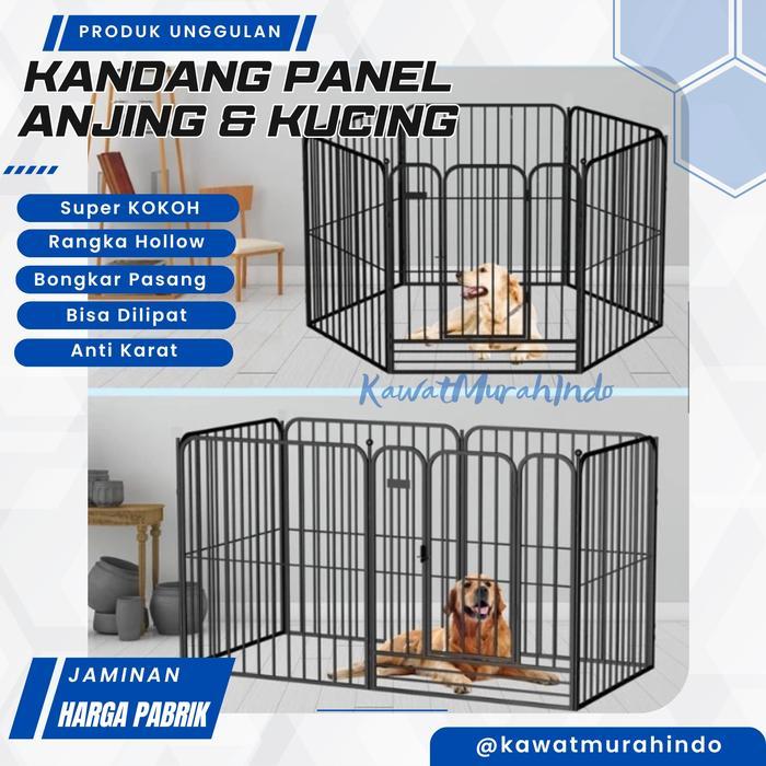 KANDANG ANJING PANEL 60X120CM / KANDANG KUCING BESAR / PAGAR ANJING / RUMAH ANJING BESAR OUTDOOR /