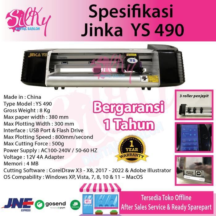 Mesin Cutting Sticker Auto Contour Cut A3 Plus Ys-490 Cam Mesin Cutting Sticker Ys-490 Ukuran A3+