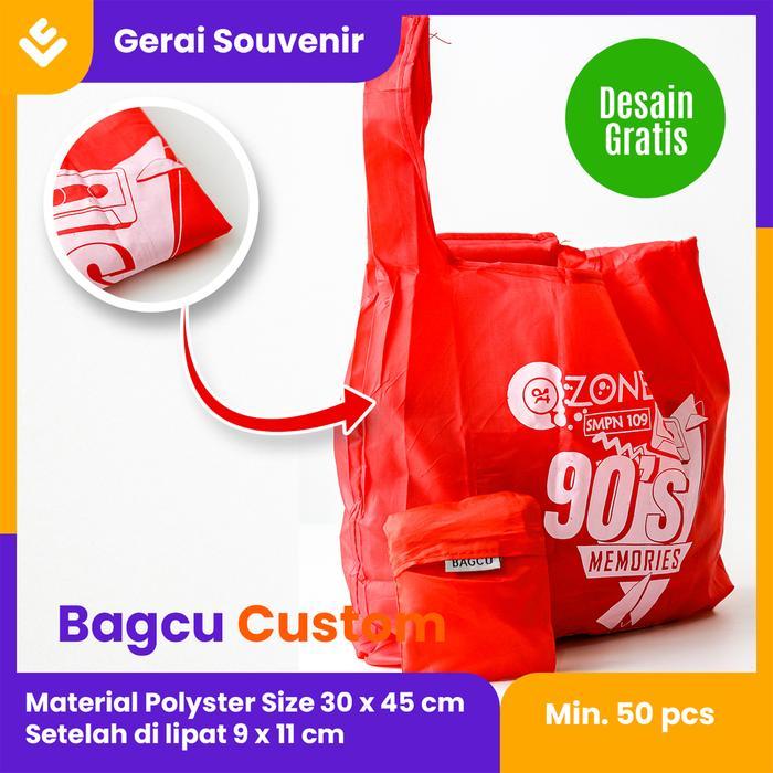 Tas Belanja Shopping Bag Baggu Bagcu Custom Sablon Modis Lipat Praktis
