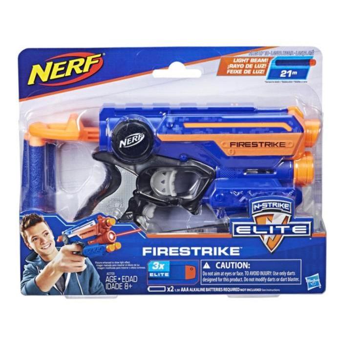 NERF N-STRIKE ELITE FIRESTRIKE ORIGINAL NERF GUN MAINAN PISTOL ANAK