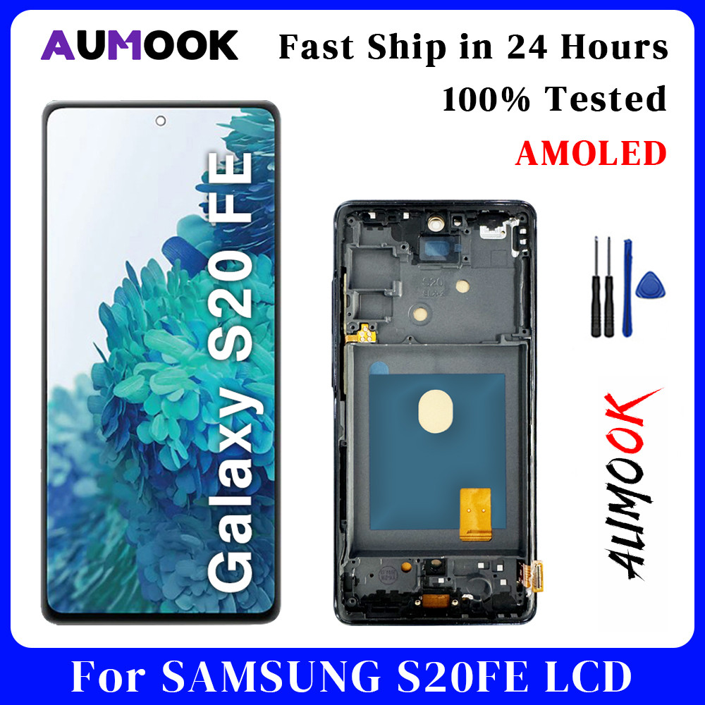 S20FE AMOLED Screen for Samsung S20FE 5G LCD Display Touch Screen Digiziter Assembly For Samsung
