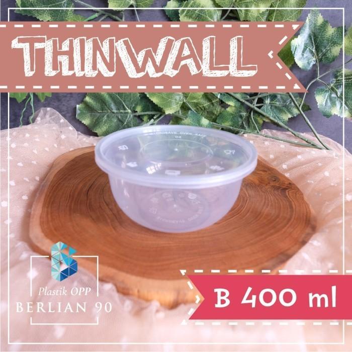 Mangkok Plastik Bulat 400 Ml Mangkok Es Buah Thinwall Cup Bulat
