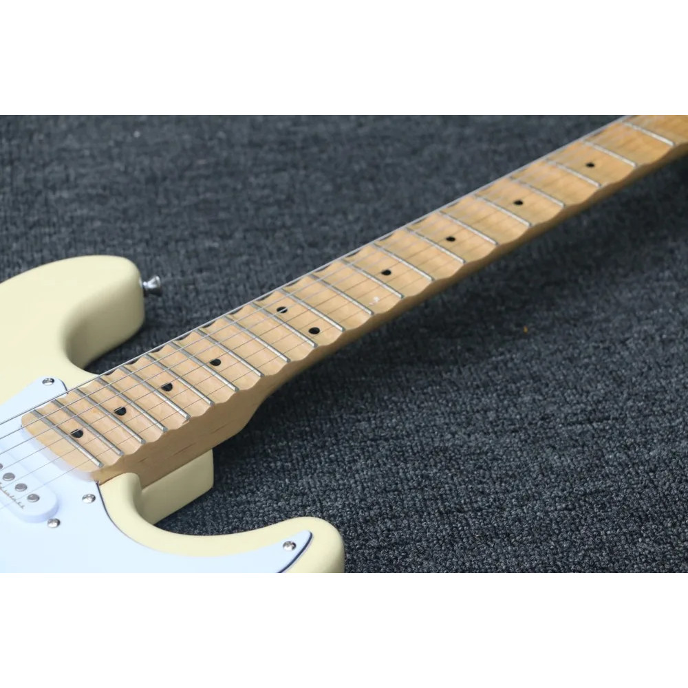 2026 new Scalloped Fingerboard, Dimarzio Pickups, Malmsteen Guitar, Big Head Guitar, Milky yellow 68