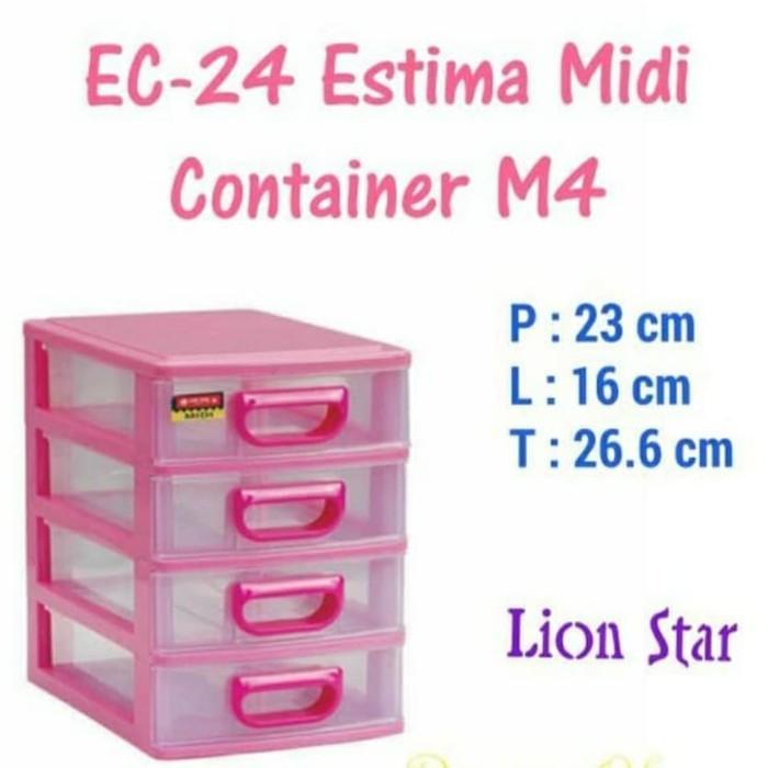 SIAPKIRIM Laci plastik / rak mini storage box Lion Star Midi Susun 4 READY STOCK