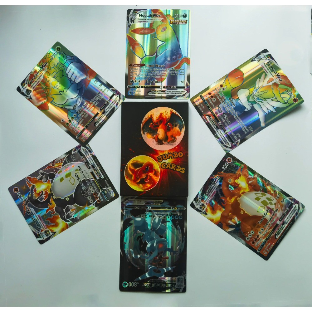 French English Extra Large Pocket Monster Card 30 Giant Letter Cards Vmax Vstar Arceus Pikachu