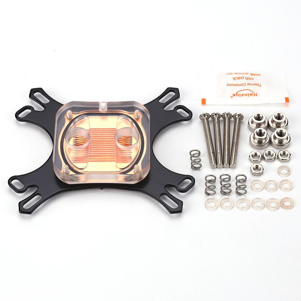 Sale Transparent CPU Water Cooler Computer PC Cooling Radiator for Intel for AMD with Screws CPU Wat