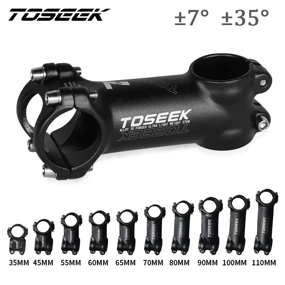TOSEEK Bicycle Handlebar Stem 60/70/80/90/100mm MTB Stem 28.6mm 31.8mm Negative Power Mtb