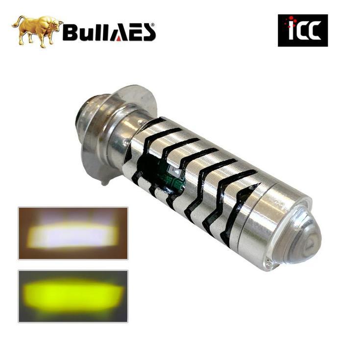 LAMPU MOTOR LED H6 LASER DEVIL EYE BIRU STROOM MERK BULLAES