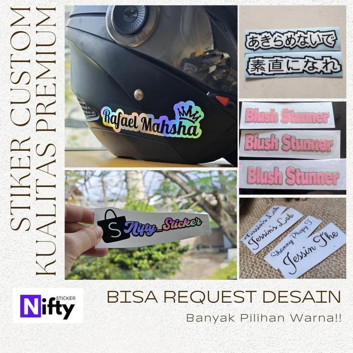 CUSTOM STIKER CUTTING ORACAL, REFLECTIVE, STICKER SATUAN, NAMA, LOGO