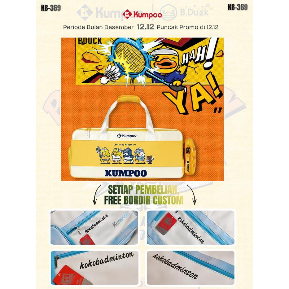 Kumpoo Badminton Racket Large Bag KB-369 B.Duck Tas Raket Bulutangkis Besar KB369 KB 369 B Duck