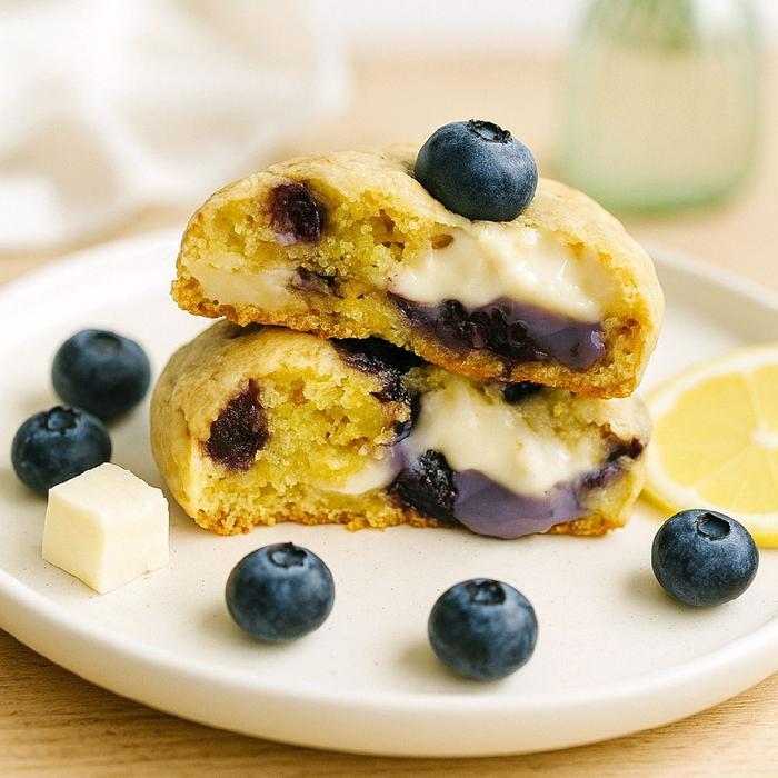 keto soft chewy cookies blueberrie lemon cheese
