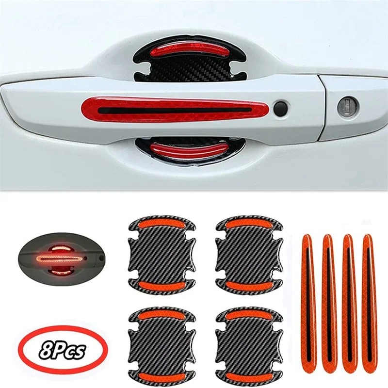 Car Door Handle Reflective Sticker Protection Sticker Door Handle Paint Surface Anti-scratch Reflect