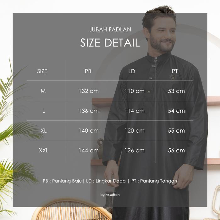 Gamis Pria Dewasa Jubah Motif Harmain Fadlan Series Original Assuffah Terlaris
