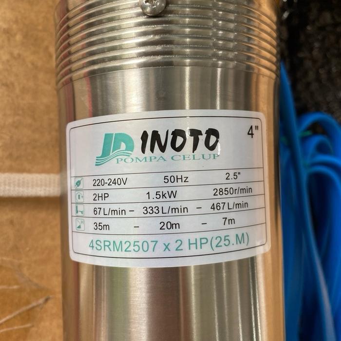 Submersible Pump Inoto 2HP 2 HP + Control Box Pompa Satelit Inoto 4" 4in 4 in 4 SRM pompa SRM sawah