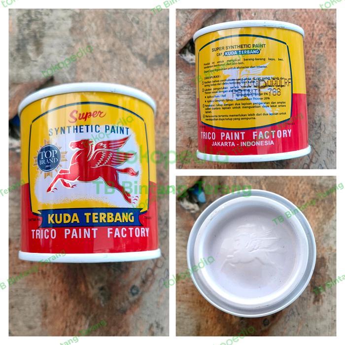 CAT KUDA TERBANG 100 ML PUTIH CAT MINYAK BESI KAYU WHITE