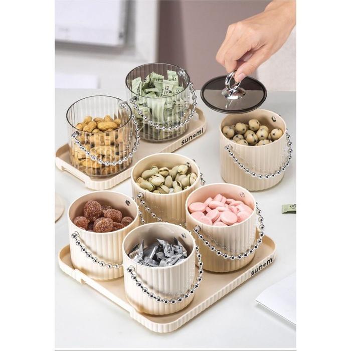 [Ms] Toples Kue Kacang Permen Toples Set + Nampan Toples Imlek Lebaran