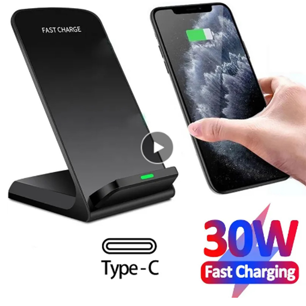 30W Wireless Charger For LG Velvet Wing 5G G8 G8S G8X ThinQ V40 V50 V50S V60 ThinQ Type USB C