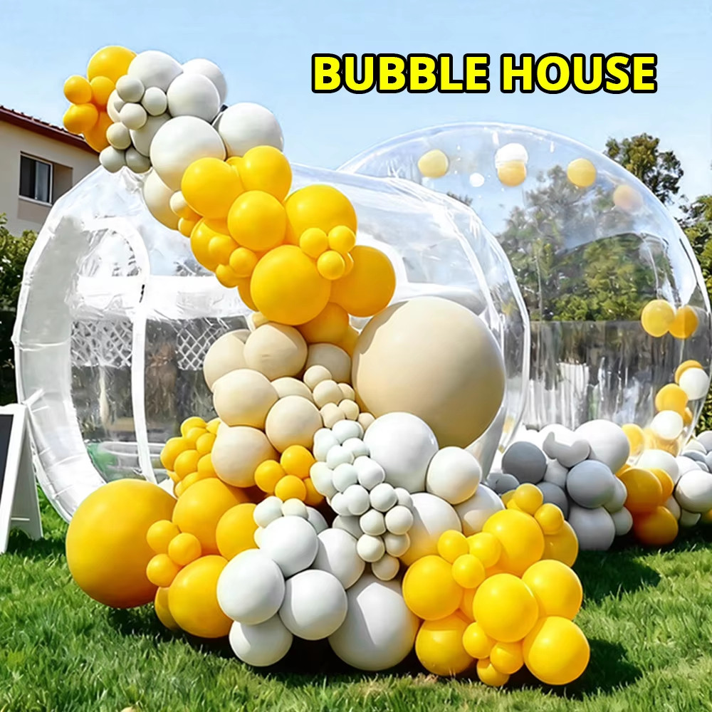 Inflatable Bubble House with Trampoline Transparent Spherical Bubble House PVC Material with Blower