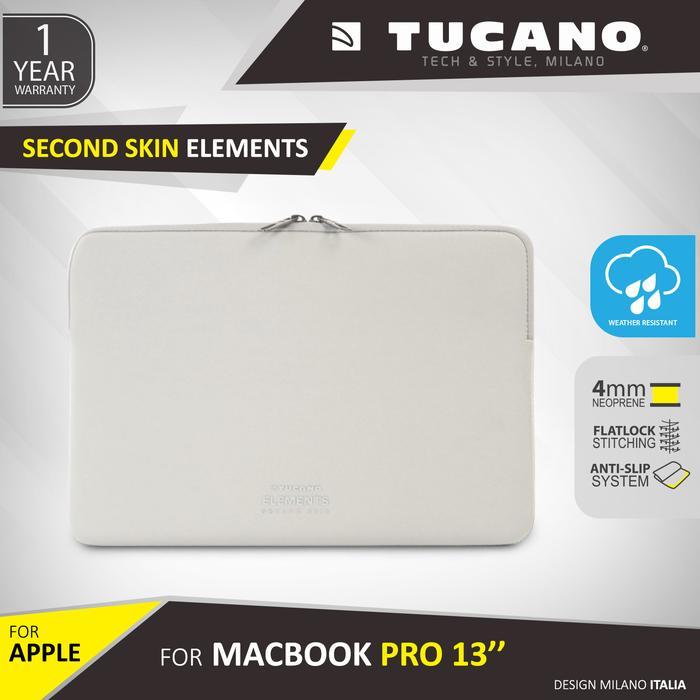 SLEEVE for MacBook 13" TUCANO SECOND SKIN SILVER Sleeve MacBook Laptop sleeve case Macbook sleeve