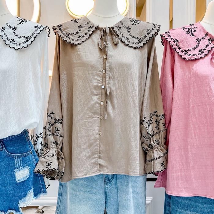 CUCI GUDANG ATASAN MEWAH HARGA BERKAH Wanita Panjang Casual IS