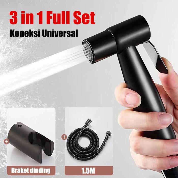 Jet Shower Toilet Hitam Bidet Shower Cebok Sower Spray Bidet Shower Tegangan Tinggi Bidet Shower