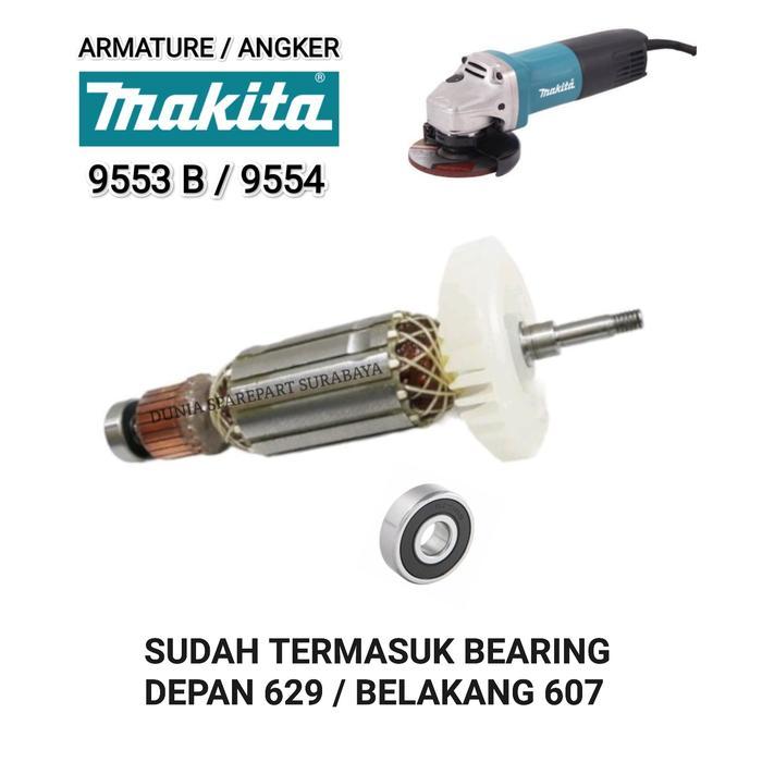 PART ANGKER MAKITA 9553 ARMATURE DINAMO GERINDA 9553 B / 9553 NB 9553B