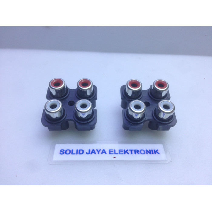 "New" Soket RCA 4 Pin - Contra RCA 4 Pin - Terminal RCA 4 Pin