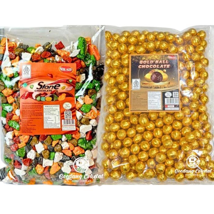 Premium Coklat Kerikil 1 Kg Coklat Krikil Batu Bola Emas Original Choco Stone Chocolate Oleh Oleh