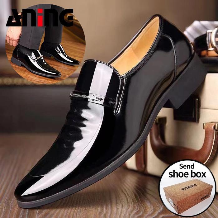 Aerostreet - Kotak Sepatu Loafers Formal Ujung Runcing Pria 8870 Shoes Pantofel Sepatu Pantofel