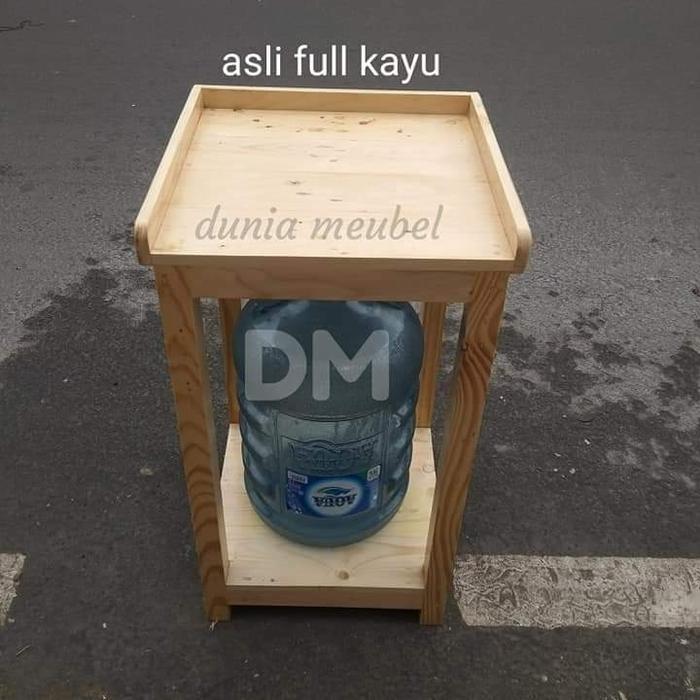 RAK DISPENSER MEJA DISPENSER/GALON KAYU