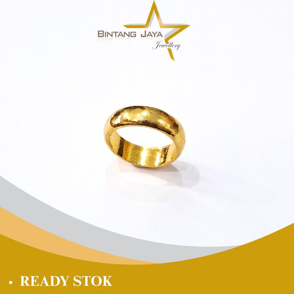 Cincin Emas LM99 Belah Rotan | Berat 8gr - Kadar LM99 - Size 12 | Tebal Tanpa Basa-basi (PP)
