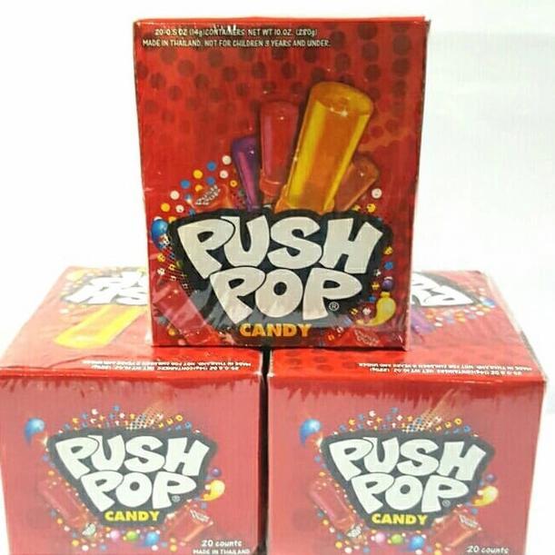PERMEN PUSH POP BOX 20S / PUSH POP CANDY 20S / PERMEN BENTUK LIPSTICK