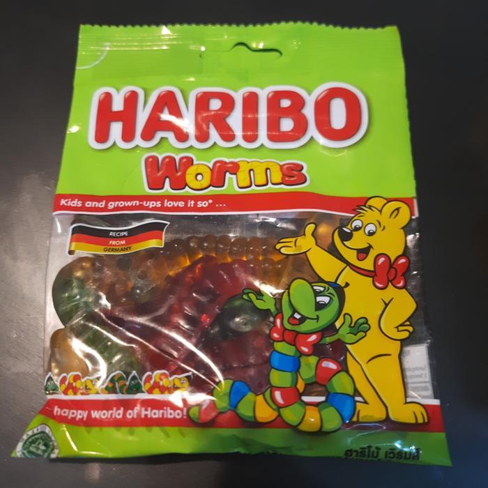 HARIBO WORMS CANDY WORM HALAL PERMEN GERMANY IMPORT