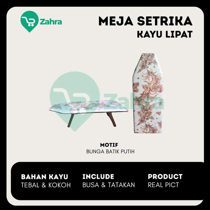 Meja Gosok Lipat Kayu Setrika