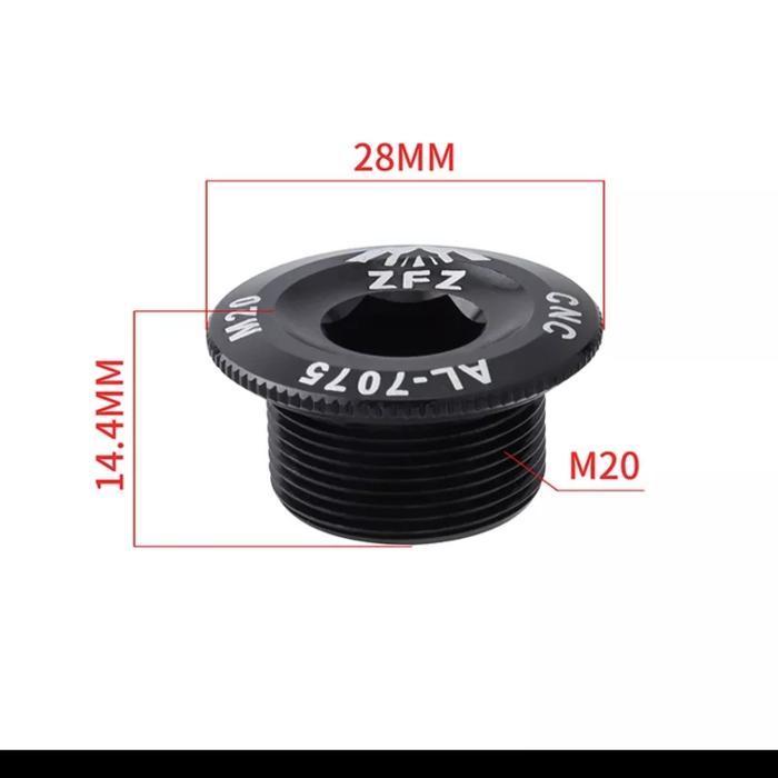 "New" Muqzi Baut Crank M20 Baut Arm Crank Sepeda M20 Bolt Crank Sebelah Kiri