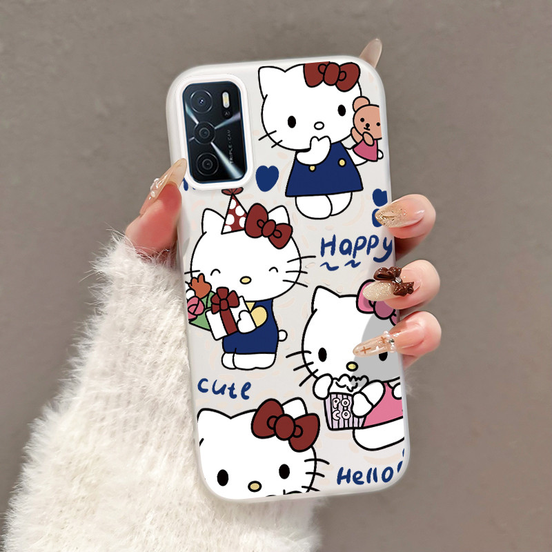 Casing Hp Untuk OPPO A16 OPPO A16s OPPO A54s Case Casing Pola Kucing dan kelinci Cesing HP Kasing Je