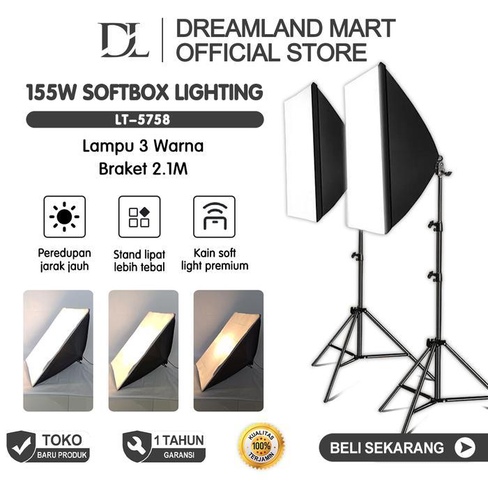 Softbox Lighting Studio Paket Studio Tripod Photography Lighting Kit Paket Lampu Studio Video