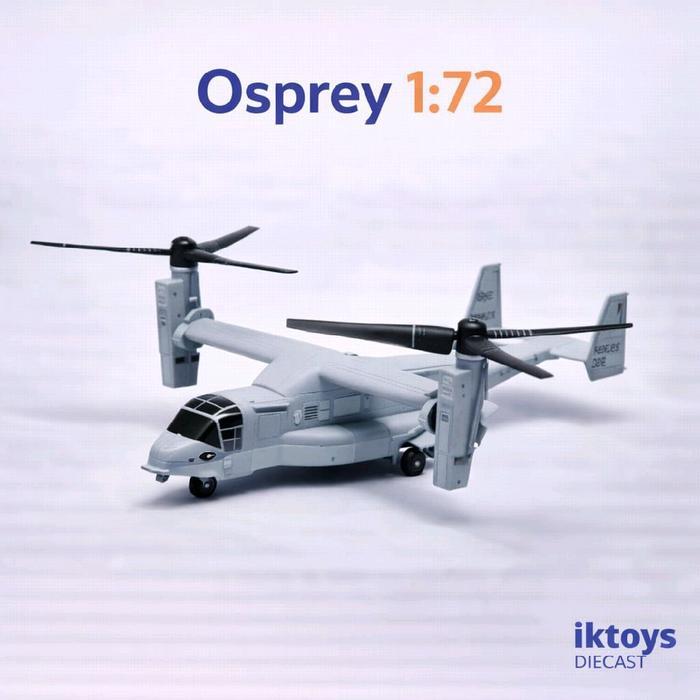 Diecast Miniatur Pesawat Terbang Osprey Bahan Besi