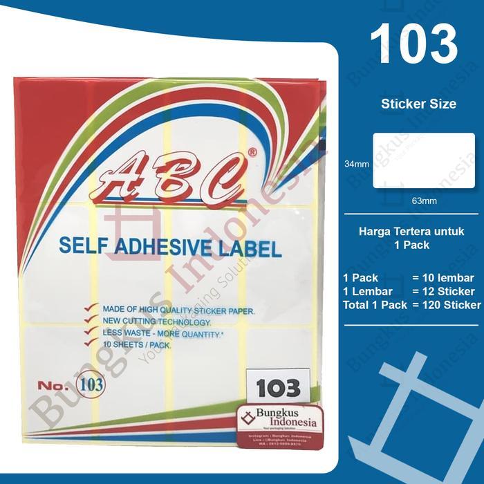 "New" Stiker Label ABC No 103 ( self adhesive label ) / label undangan